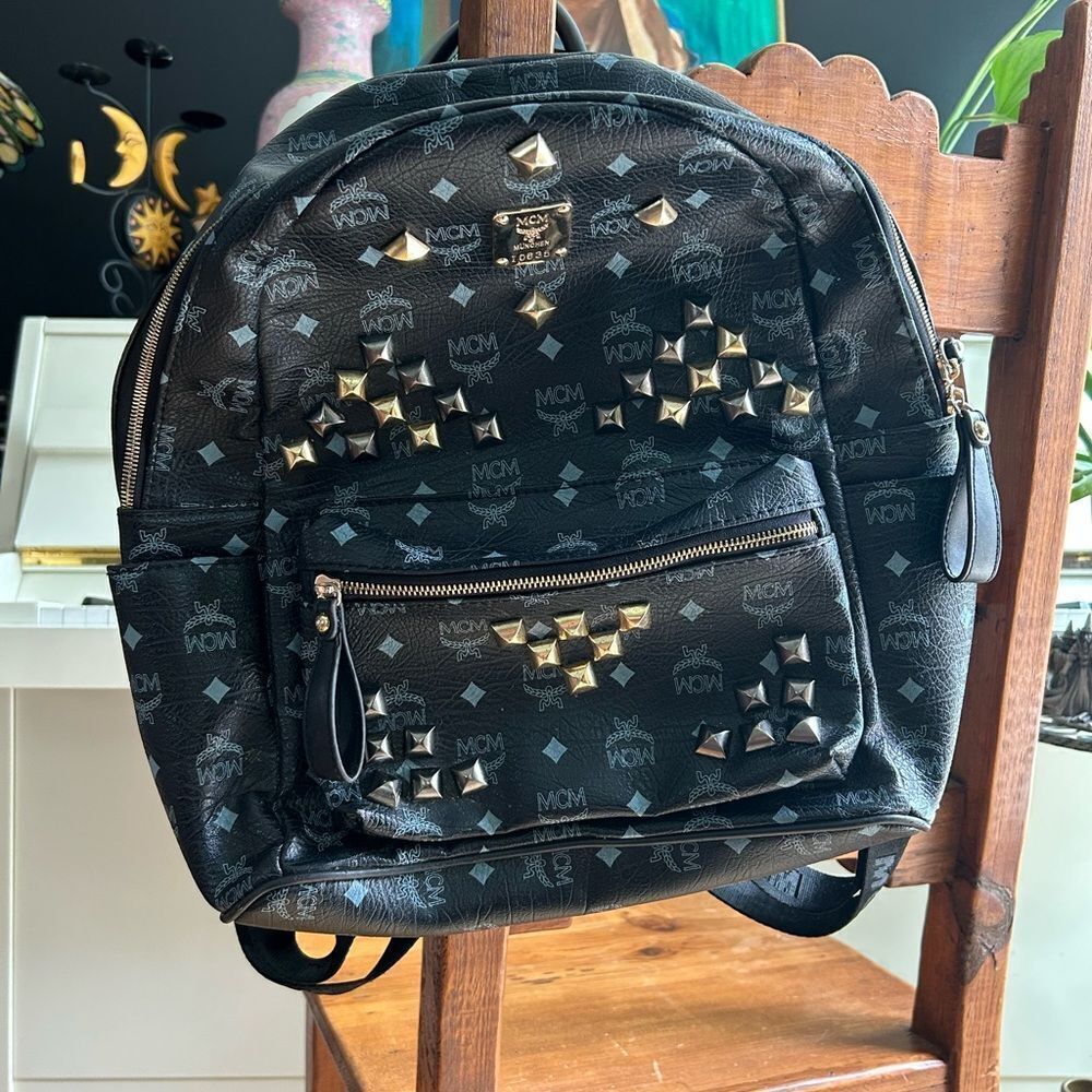 Blue Studded Backpack - Picture 9 of 16
